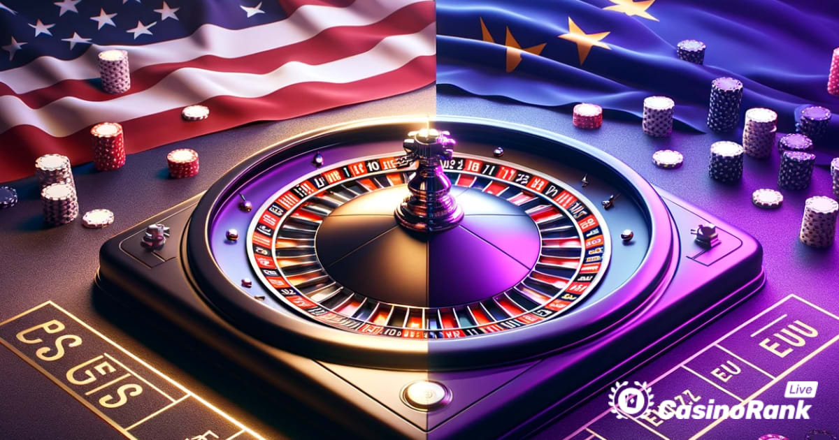 Избор на американски или европски рулет во казино со дилер во живо